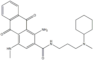 1-氨基-N-[3-(环己基甲基氨基)丙基]-9,10-二氢-4-(甲基氨基)-9,10-二氧代蒽-2-甲酰胺 结构式