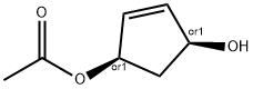 顺式-4-羟基环戊-2-烯-1-基]乙酸甲酯 结构式