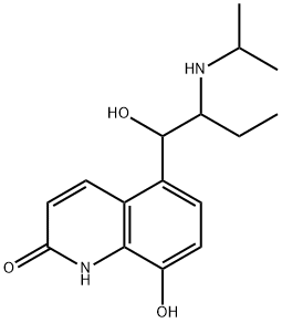 8-hydroxy-5-[1-hydroxy-2-(propan-2-ylamino)butyl]-1H-quinolin-2-one 结构式