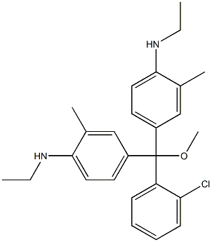 4,4'-[(2-chlorophenyl)methoxymethylene]bis[N-ethyl-o-toluidine] 结构式