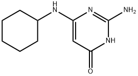 2-amino-6-(cyclohexylamino)-1H-pyrimidin-4-one 结构式