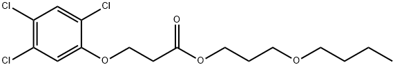 3-butoxypropyl 3-(2,4,5-trichlorophenoxy)propanoate 结构式