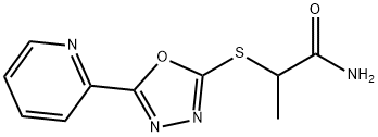 Propanamide, 2-[[5-(2-pyridinyl)-1,3,4-oxadiazol-2-yl]thio]- (9CI) 结构式