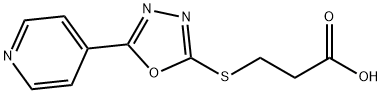 3-((5-(吡啶-4-基)-1,3,4-噁二唑-2-基)硫代)丙酸 结构式