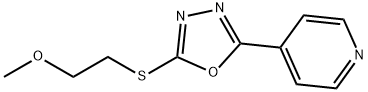 Pyridine, 4-[5-[(2-methoxyethyl)thio]-1,3,4-oxadiazol-2-yl]- (9CI) 结构式