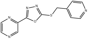 Pyrazine, [5-[(4-pyridinylmethyl)thio]-1,3,4-oxadiazol-2-yl]- (9CI) 结构式