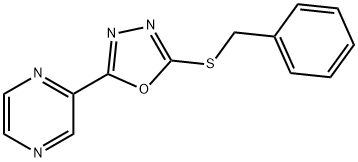 Pyrazine, [5-[(phenylmethyl)thio]-1,3,4-oxadiazol-2-yl]- (9CI) 结构式