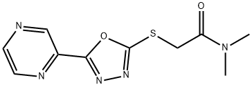 Acetamide, N,N-dimethyl-2-[(5-pyrazinyl-1,3,4-oxadiazol-2-yl)thio]- (9CI) 结构式