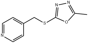 Pyridine, 4-[[(5-methyl-1,3,4-oxadiazol-2-yl)thio]methyl]- (9CI) 结构式