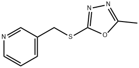 Pyridine, 3-[[(5-methyl-1,3,4-oxadiazol-2-yl)thio]methyl]- (9CI) 结构式