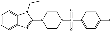 Piperazine, 1-(1-ethyl-1H-benzimidazol-2-yl)-4-[(4-fluorophenyl)sulfonyl]- (9CI) 结构式