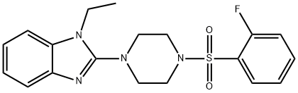 Piperazine, 1-(1-ethyl-1H-benzimidazol-2-yl)-4-[(2-fluorophenyl)sulfonyl]- (9CI) 结构式