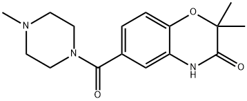 Piperazine, 1-[(3,4-dihydro-2,2-dimethyl-3-oxo-2H-1,4-benzoxazin-6-yl)carbonyl]-4-methyl- (9CI) 结构式