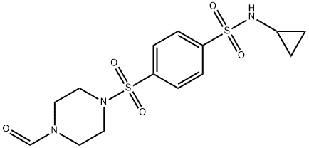 Benzenesulfonamide, N-cyclopropyl-4-[(4-formyl-1-piperazinyl)sulfonyl]- (9CI) 结构式