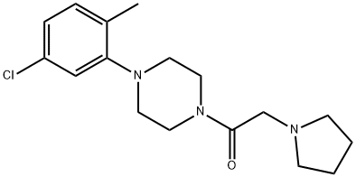 Piperazine, 1-(5-chloro-2-methylphenyl)-4-(1-pyrrolidinylacetyl)- (9CI) 结构式