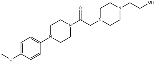 Piperazine, 1-[[4-(2-hydroxyethyl)-1-piperazinyl]acetyl]-4-(4-methoxyphenyl)- (9CI) 结构式