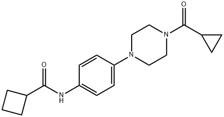 Cyclobutanecarboxamide, N-[4-[4-(cyclopropylcarbonyl)-1-piperazinyl]phenyl]- (9CI) 结构式