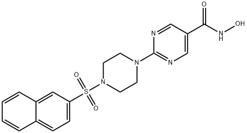 N-羟基-2-[4-(2-萘基磺酰基)-1-哌嗪基]-5-嘧啶甲酰胺 结构式