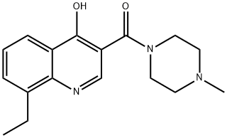 Piperazine, 1-[(8-ethyl-4-hydroxy-3-quinolinyl)carbonyl]-4-methyl- (9CI) 结构式
