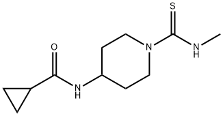 Cyclopropanecarboxamide, N-[1-[(methylamino)thioxomethyl]-4-piperidinyl]- (9CI) 结构式