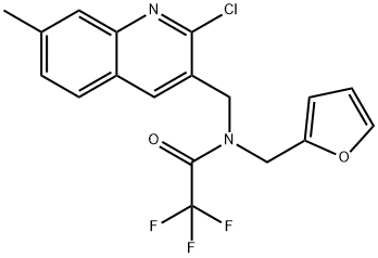 Acetamide, N-[(2-chloro-7-methyl-3-quinolinyl)methyl]-2,2,2-trifluoro-N-(2-furanylmethyl)- (9CI) 结构式