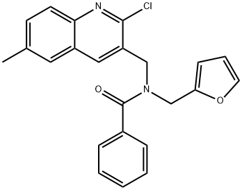 Benzamide, N-[(2-chloro-6-methyl-3-quinolinyl)methyl]-N-(2-furanylmethyl)- (9CI) 结构式