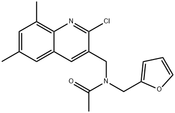 Acetamide, N-[(2-chloro-6,8-dimethyl-3-quinolinyl)methyl]-N-(2-furanylmethyl)- (9CI) 结构式