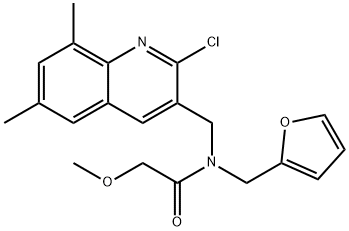 Acetamide, N-[(2-chloro-6,8-dimethyl-3-quinolinyl)methyl]-N-(2-furanylmethyl)-2-methoxy- (9CI) 结构式