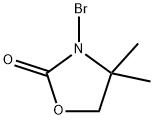 3-溴-4,4-二甲基-2-恶唑烷酮 结构式