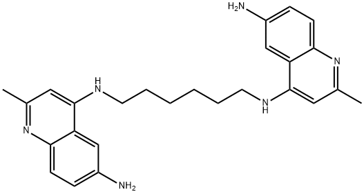 1,6-bis(6-amino-2-methyl-4-quinolylamino)hexane 结构式