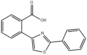 2-(2-苯基噻唑-4-基)苯甲酸 结构式
