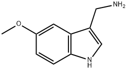 (5-甲氧基-1H-吲哚-3-基)甲胺 结构式