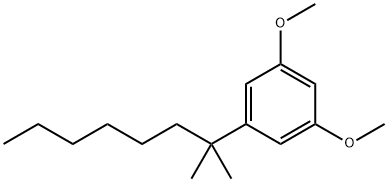 1-(1,1-二甲基庚基)-3,5-二甲氧基苯 结构式