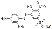3-[(2,4-二氨基苯基)偶氮]-4-羟基-5-硝基苯磺酸钠 结构式
