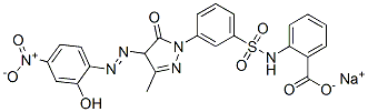 2-[[[3-[4,5-二氢-4-[(2-羟基-4-硝基苯基)偶氮]-3-甲基-5-氧代-1H-吡唑-1-基]苯基]磺酰基]氨基]苯甲酸钠 结构式