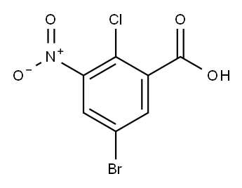 5-溴-2-氯-3-硝基苯甲酸 结构式