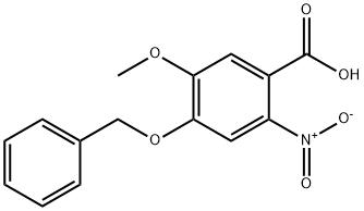 2-硝基-4-苄氧基-5-甲氧基苯甲酸 结构式