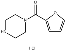 1-(2-呋喃甲酰基)哌嗪盐酸盐 结构式