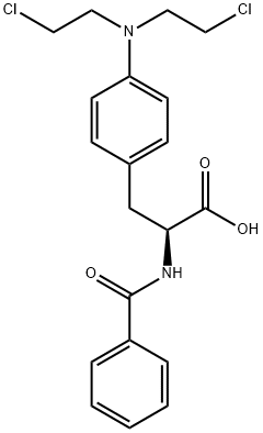 N-苯甲酰基-4-[二(2-氯乙基)氨基]苯丙氨酸 结构式