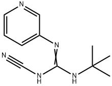 N'-cyano-N-(3-pyridyl)-N''-(t-butyl)guanidine 结构式