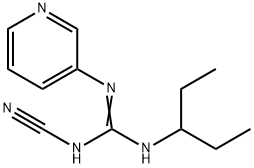 2-Cyano-1-(1-ethylpropyl)-3-(3-pyridyl)guanidine 结构式