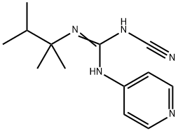 2-Cyano-3-(4-pyridyl)-1-(1,1,2-trimethylpropyl)guanidine 结构式