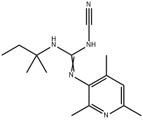 2-Cyano-1-(tert-pentyl)-3-(2,4,6-trimethyl-3-pyridyl)guanidine 结构式