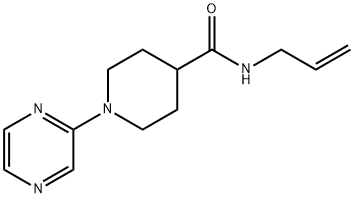 4-Piperidinecarboxamide,N-2-propenyl-1-pyrazinyl-(9CI) 结构式