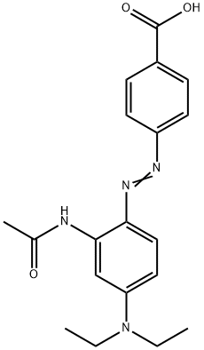 4-[[2-acetamido-4-(diethylamino)phenyl]azo]benzoic acid 结构式