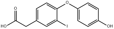 4-(4-羟基苯氧基)-3-碘苯乙酸 结构式