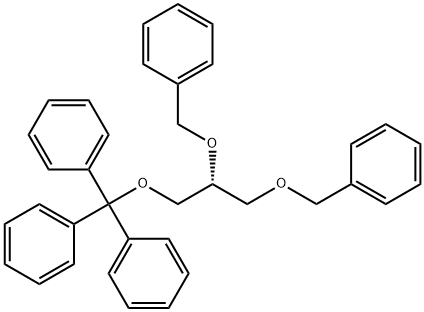 (+)-1,1',1''-[[(R)-2,3-Di(benzyloxy)propoxy]methylidyne]trisbenzene 结构式