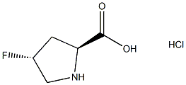 反式-4-氟-L-脯氨酸盐酸盐 结构式
