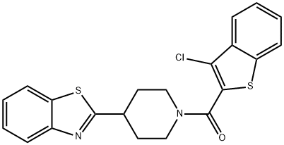 Piperidine, 4-(2-benzothiazolyl)-1-[(3-chlorobenzo[b]thien-2-yl)carbonyl]- (9CI) 结构式