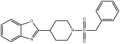 Benzoxazole, 2-[1-[(phenylmethyl)sulfonyl]-4-piperidinyl]- (9CI) 结构式
